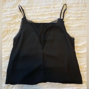 Black Low V Lace Blouse